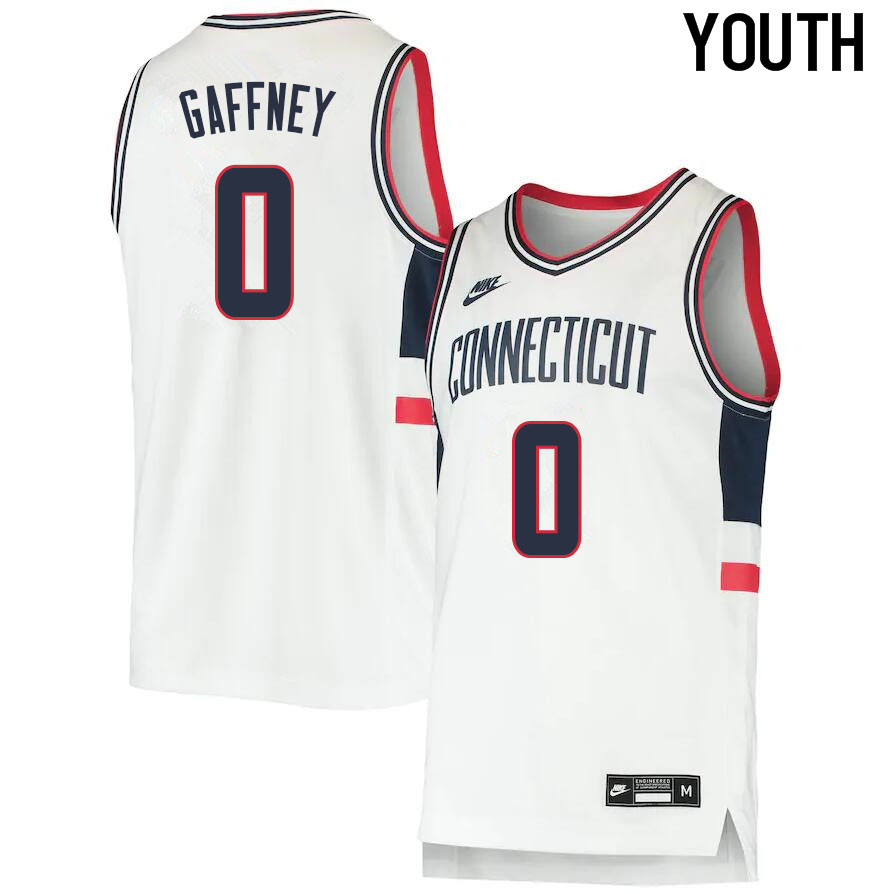2021 Youth #0 Jalen Gaffney Uconn Huskies College Basketball Jerseys Sale-Throwback